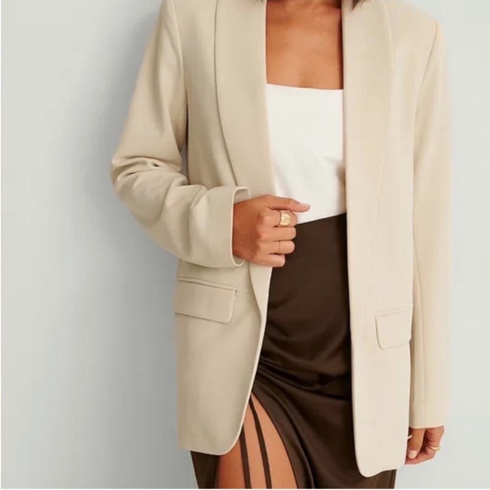 NWT NA-KD Beige Original Blazer Oversized size XS - Picture 6 of 8